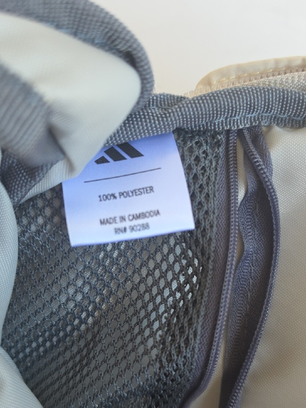 Adidas Essentials Sling Crossbody Bag Beige Multi Pocket Strap Pouch - Picture 3 of 13
